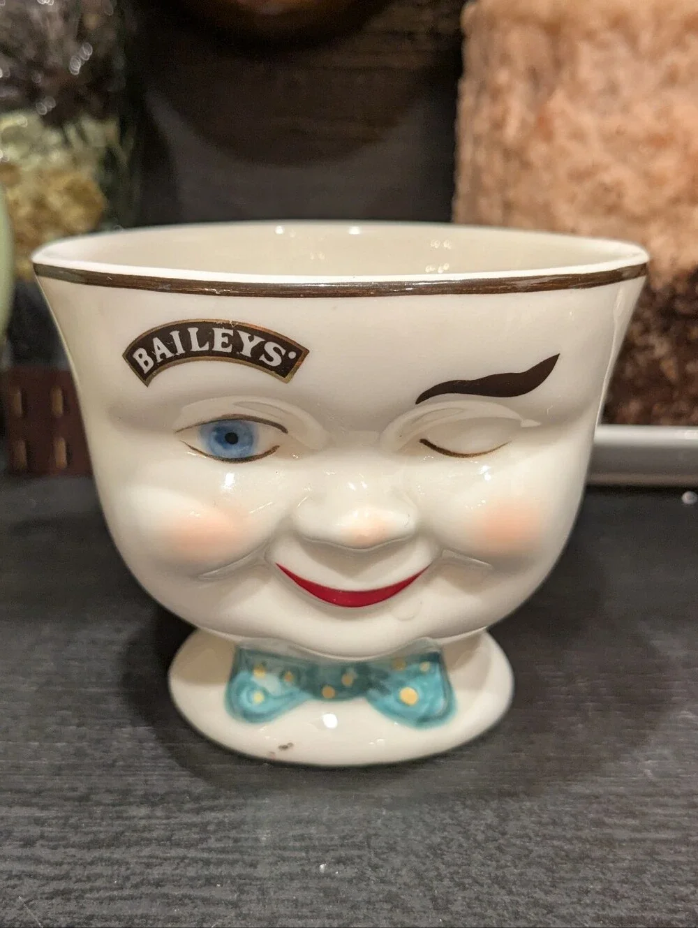 Baileys Irish Cream 1996 Limited Edition Wink Face Sugar Bowl & Creamer Set